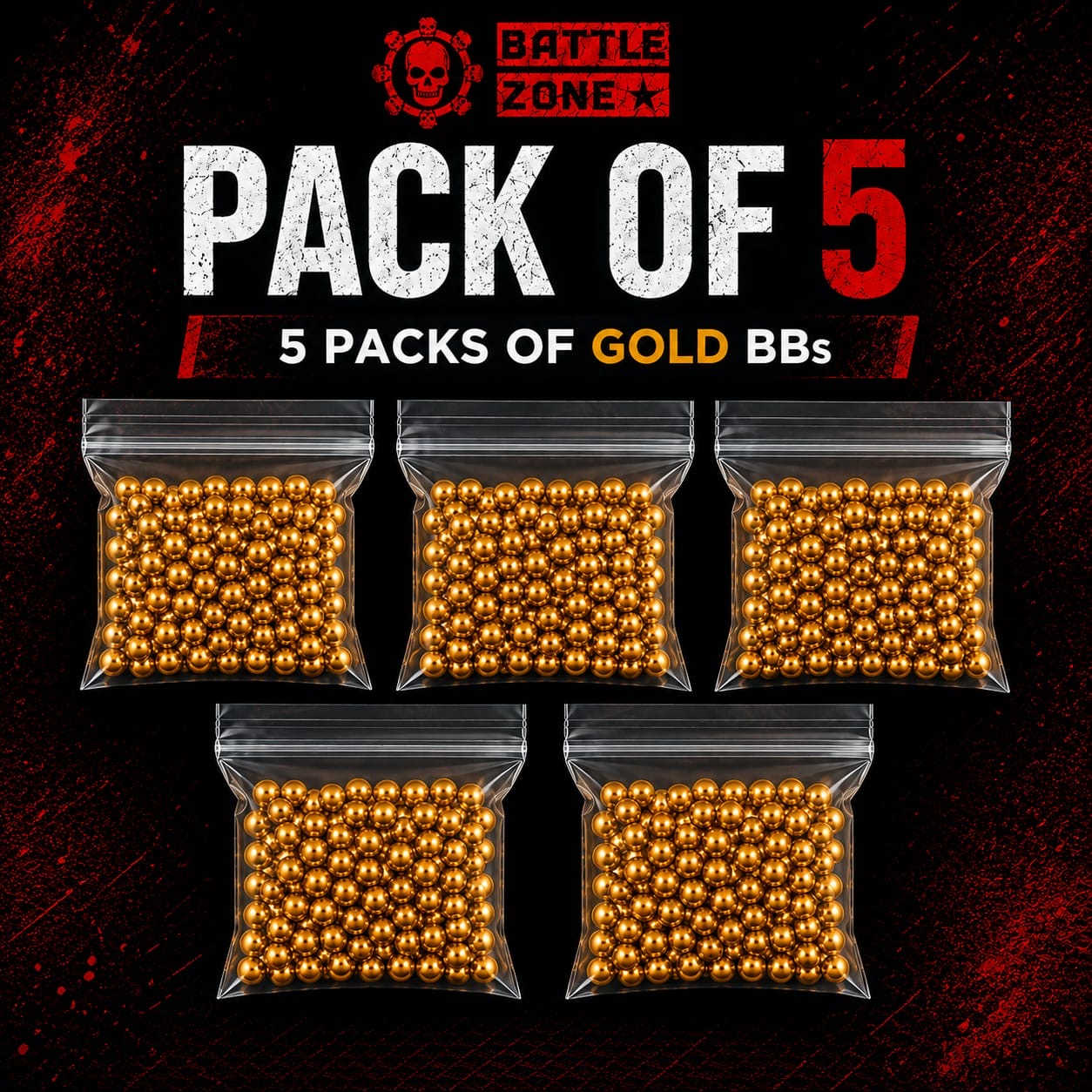 5 Pack of Pellets Silver & Copper Plated Toy Ammo In Pakistan
