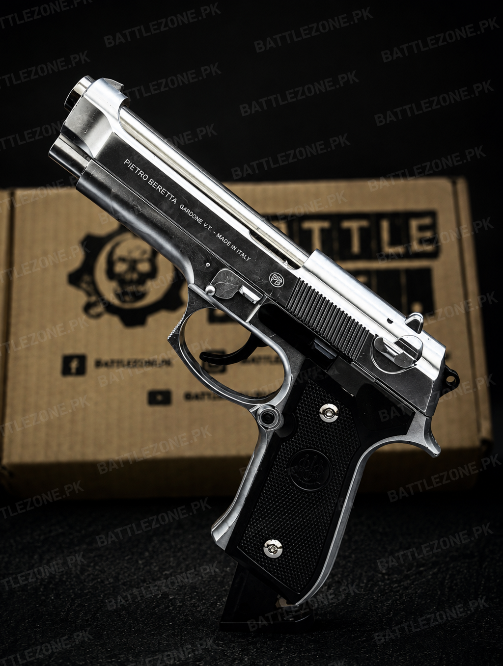 Pietro Beretta M92 9mm Airsoft Toy Gun - SILVER FINISH
