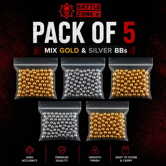 5 Pack of Pellets Silver & Copper Plated Toy Ammo In Pakistan