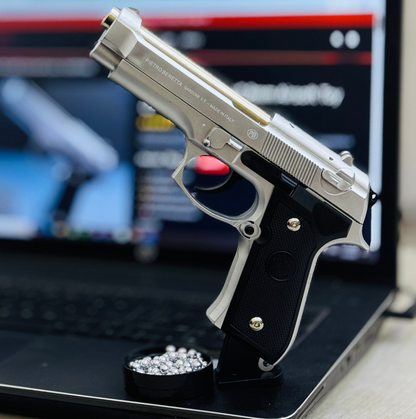 Pietro Beretta M92 9mm Airsoft Toy Gun - SILVER FINISH