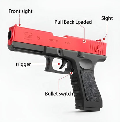 Glock Shell Ejection Automatic Soft Bullet Toy Gun For Kids