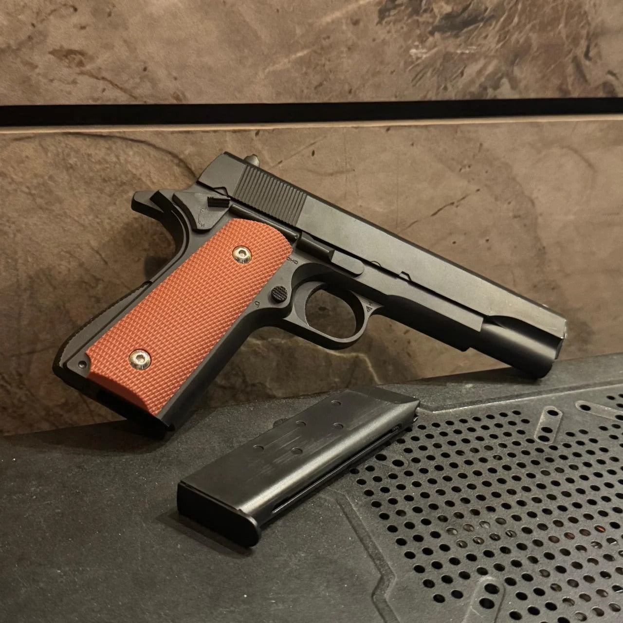 Silver Airsoft M1911 Metal 6mm Shooter Airsoft Toy Gun - SILVER FINISH