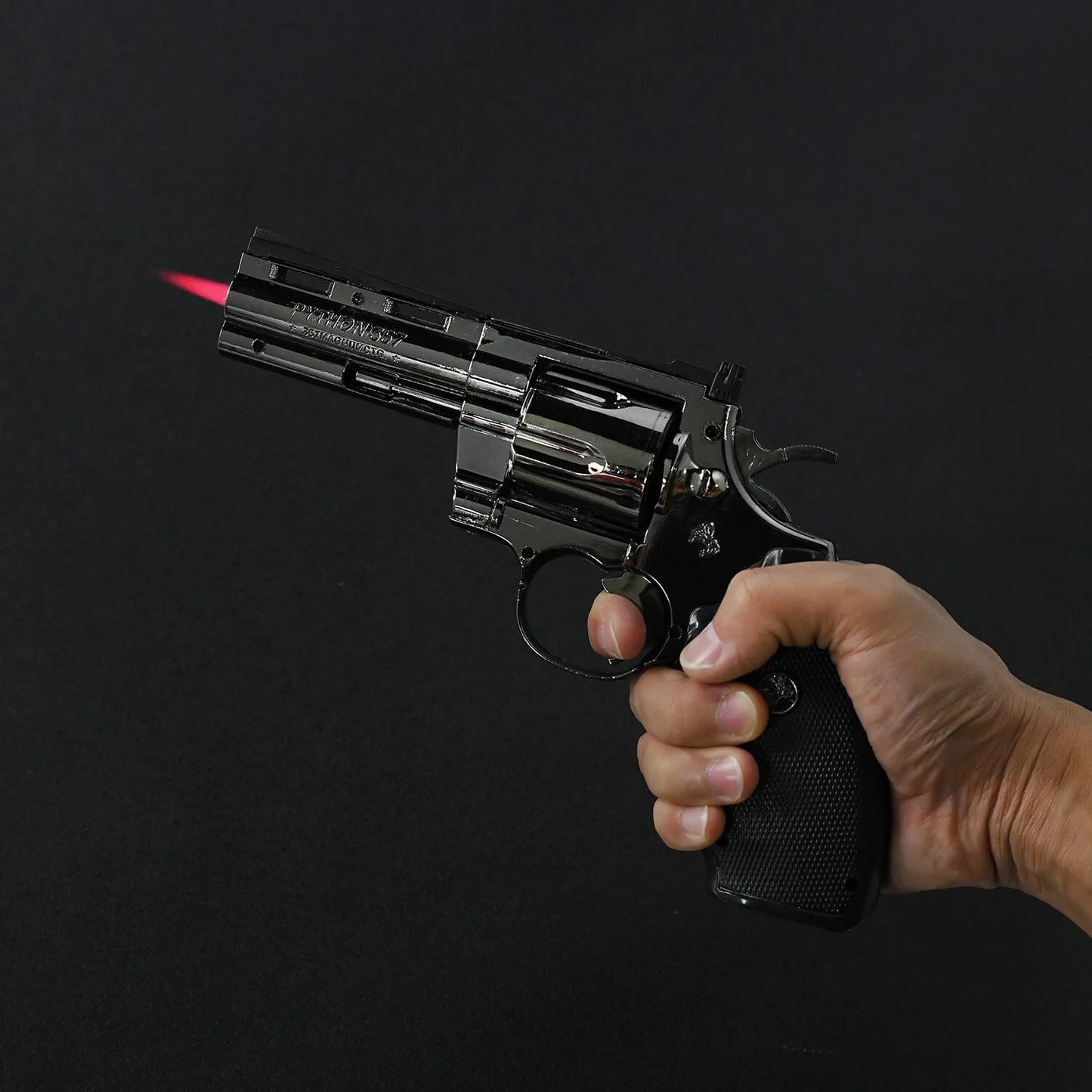 Python 357 Revolver Gun Shape Metal Lighter