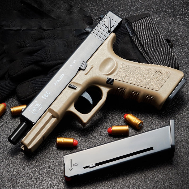 Glock Shell Ejection Automatic Soft Bullet Toy Gun For Kids